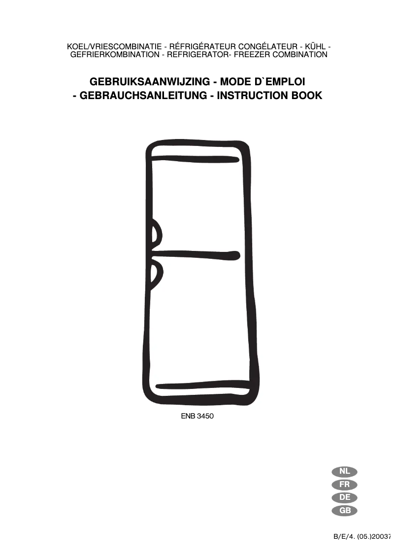 Imagen de la primera página del manual del dispositivo ENB 3450