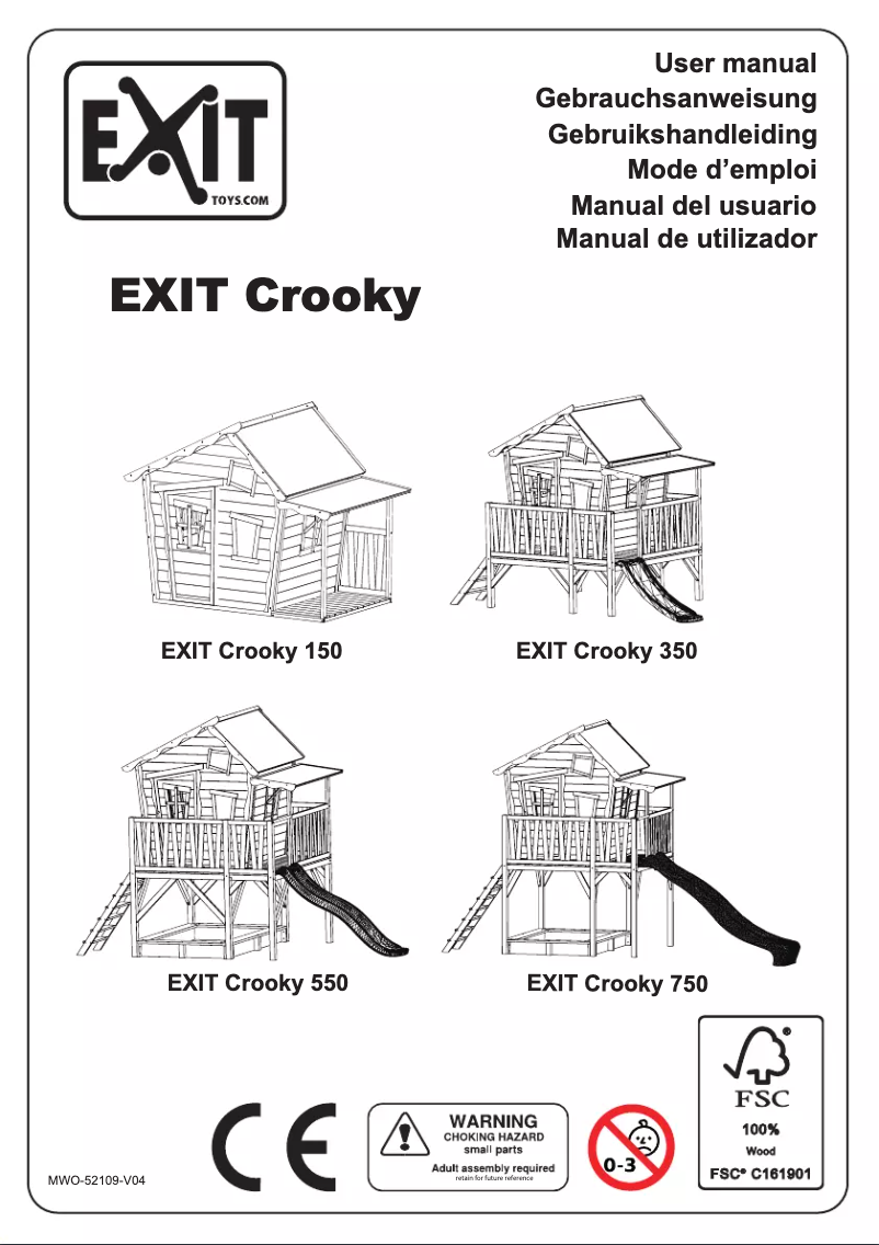 Page 1 de la notice Manuel utilisateur Exit Toys Crooky