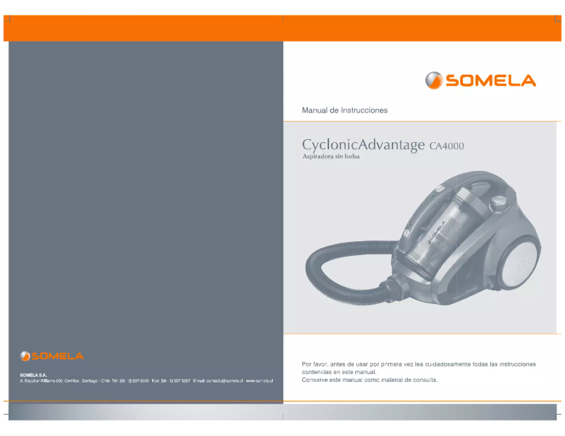 Image de la première page du manuel de l'appareil CyclonicAdvantage CA4000