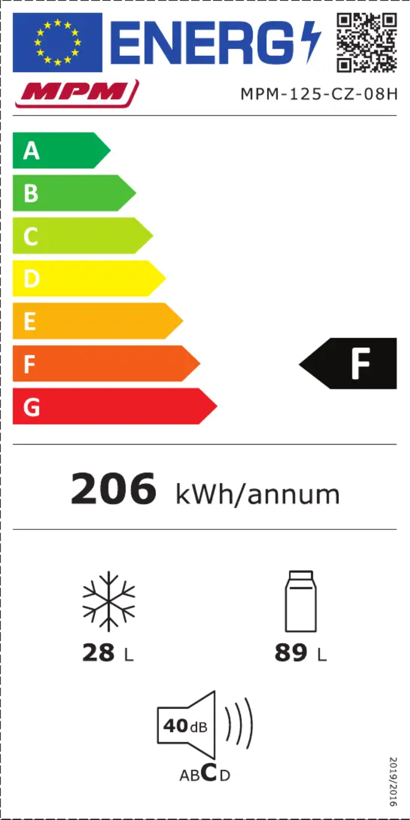 Image de la première page du manuel de l'appareil MPM-125-CZ-08H