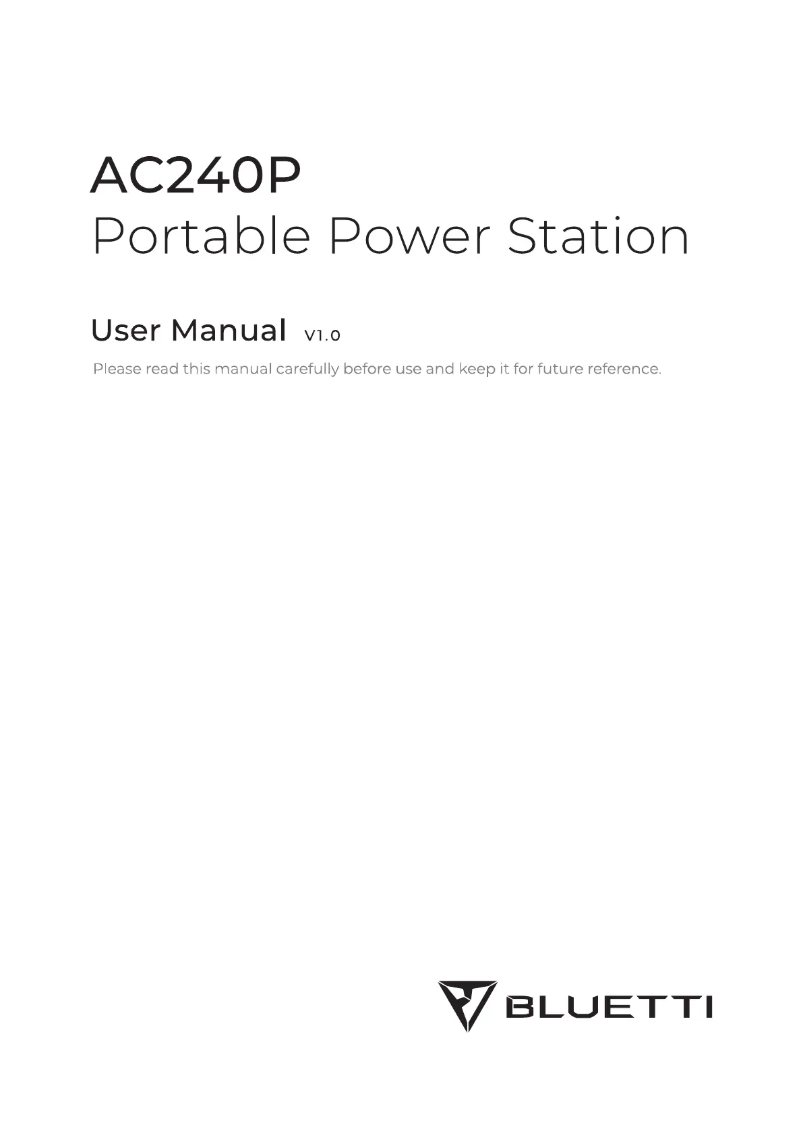 Page 1 de la notice Manuel utilisateur Bluetti AC240P