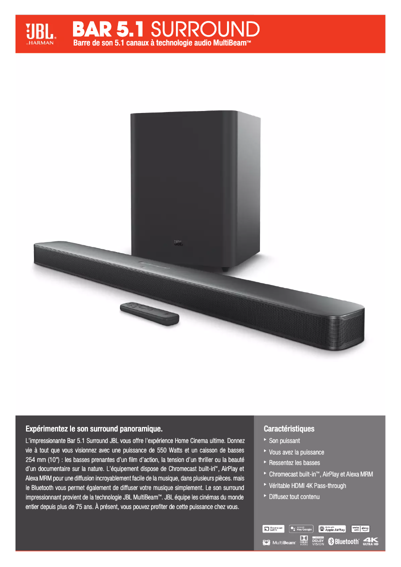 Image de la première page du manuel de l'appareil Bar 5.1