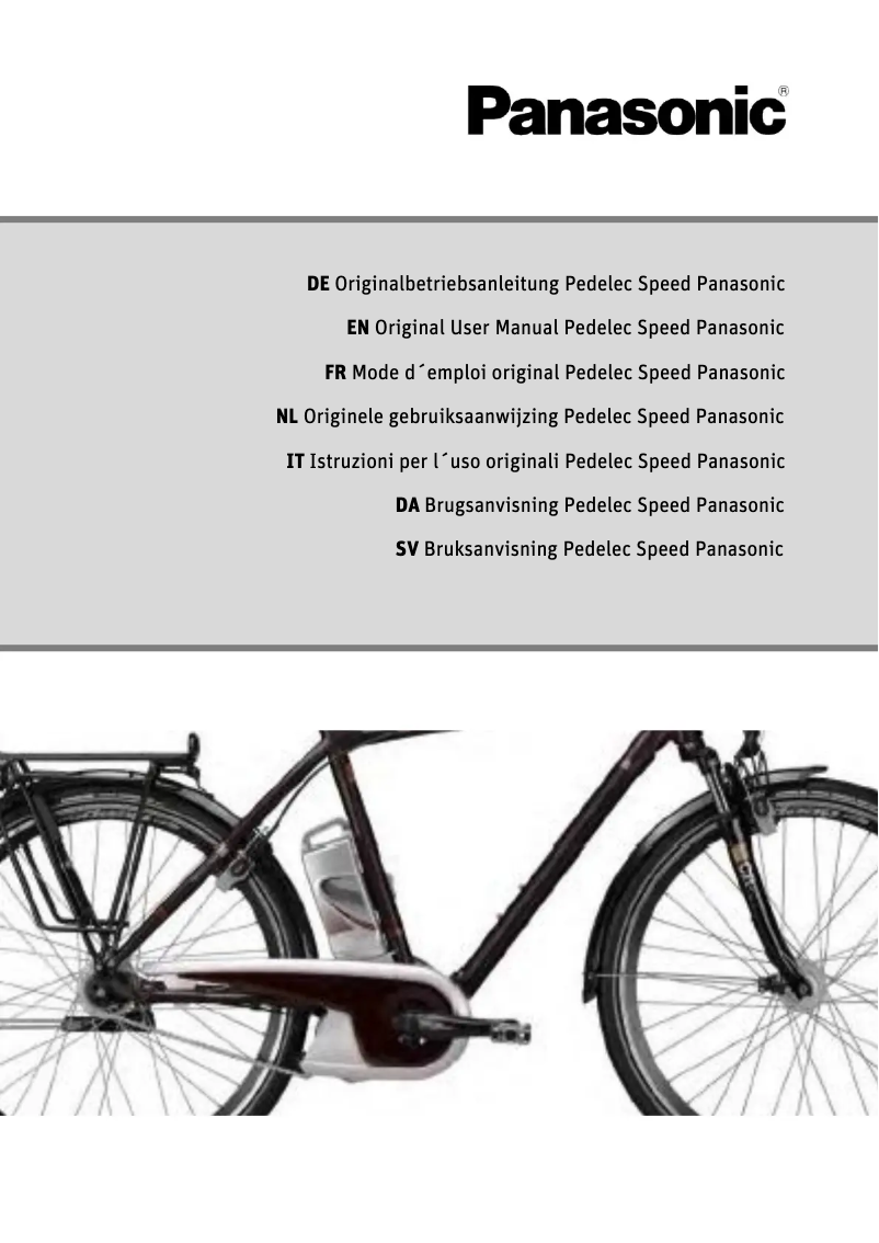 Image de la première page du manuel de l'appareil Pedelec Speed