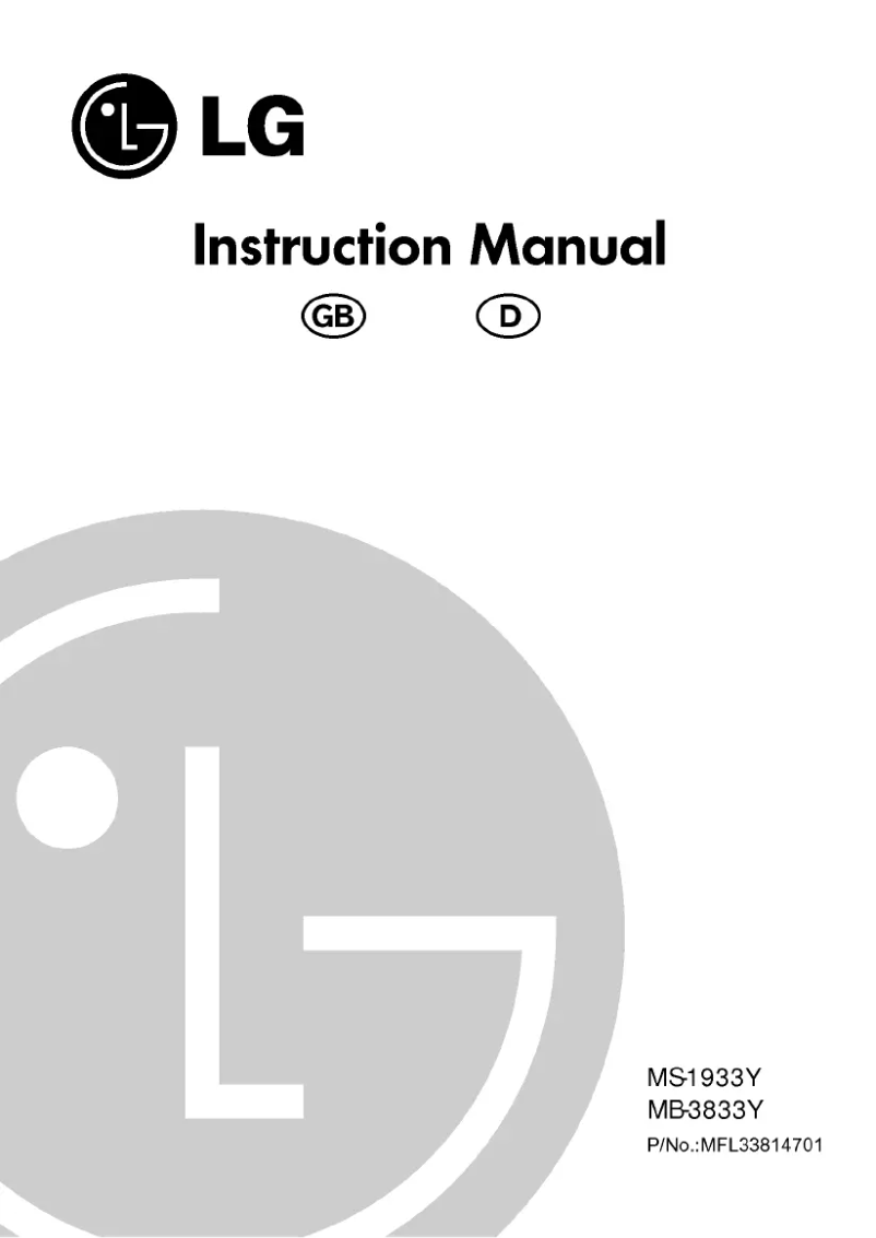 Page 1 de la notice Manuel utilisateur LG MB-3833Y