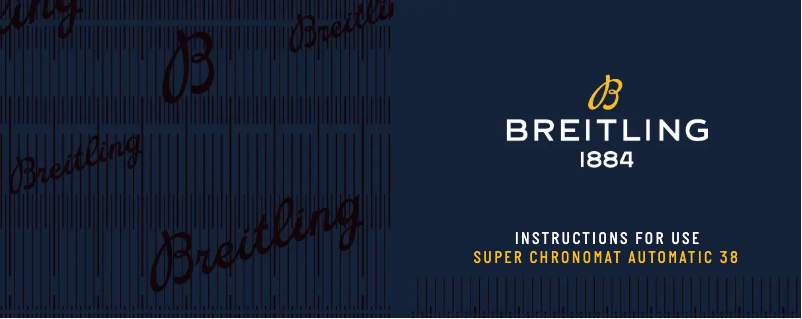 Page 1 de la notice Manuel utilisateur Breitling Super Chronomat Automatic 38