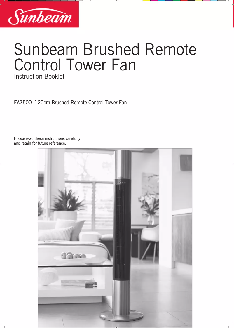Page 1 de la notice Manuel utilisateur Sunbeam FA7500