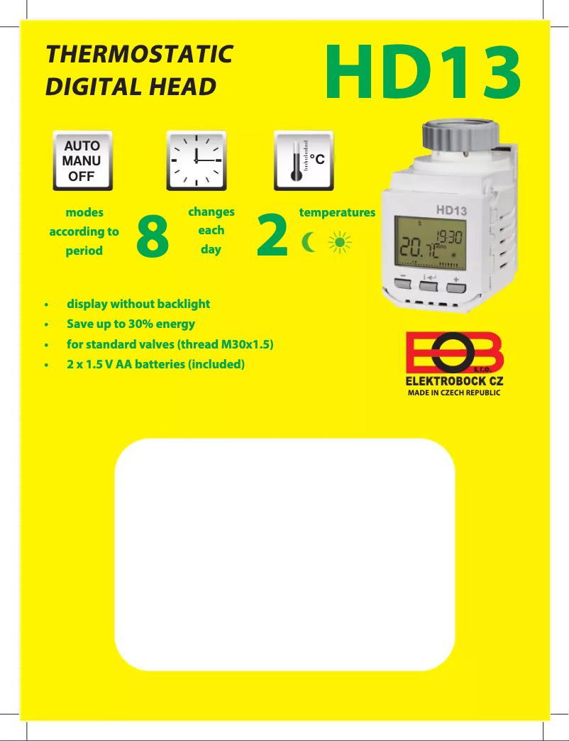 Page 1 de la notice Manuel utilisateur Elektrobock HD13