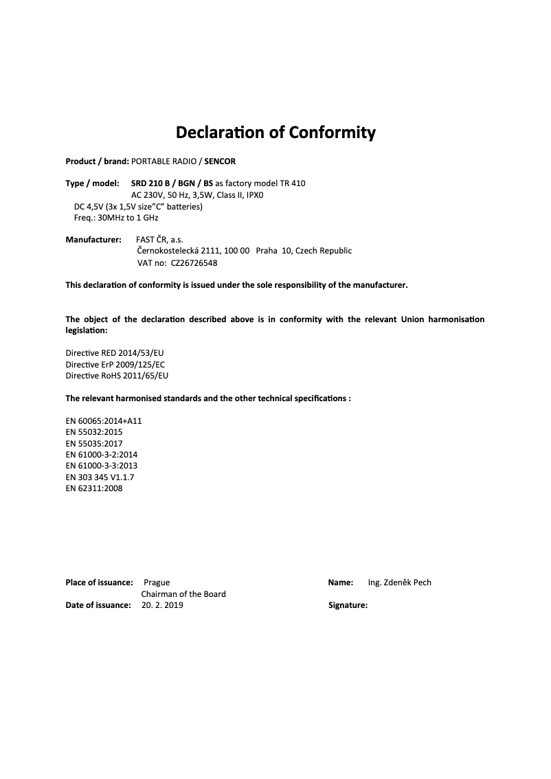 Imagen de la primera página del manual del dispositivo SRD 210 BGN