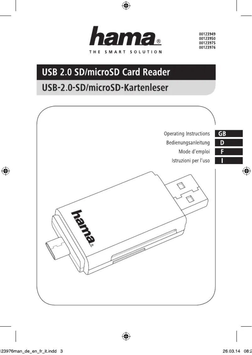 Image de la première page du manuel de l'appareil 00123976