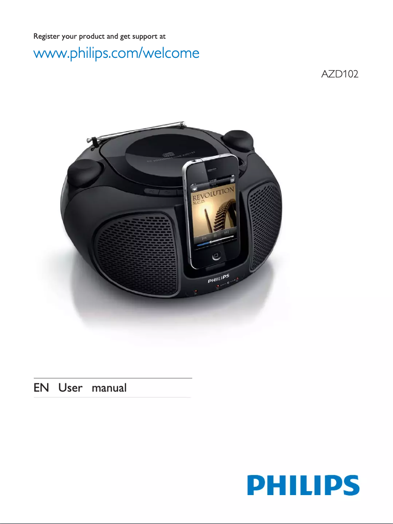 Page n°1 - Manuel utilisateur Philips AZD102