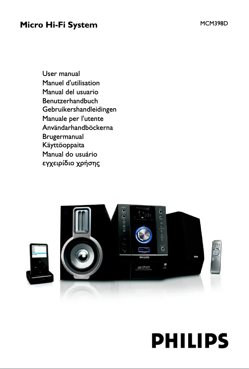 Page 1 de la notice Manuel utilisateur Philips MCM398D