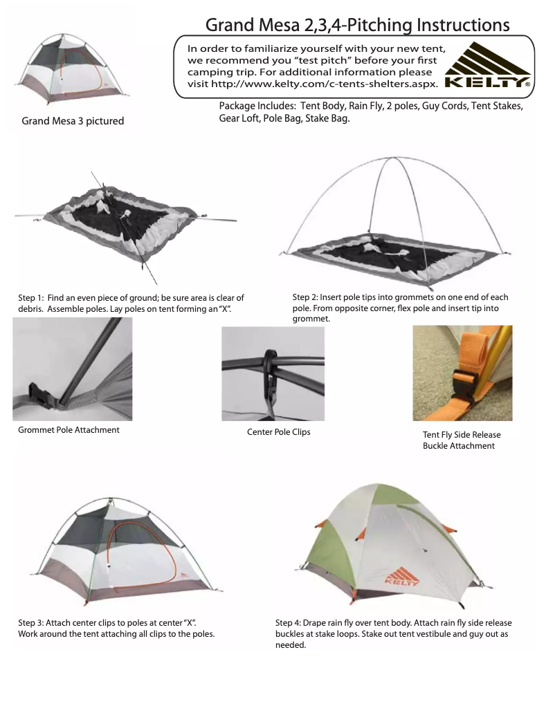 Página 1 del manual Manual de usuario Kelty Grand Mesa 4