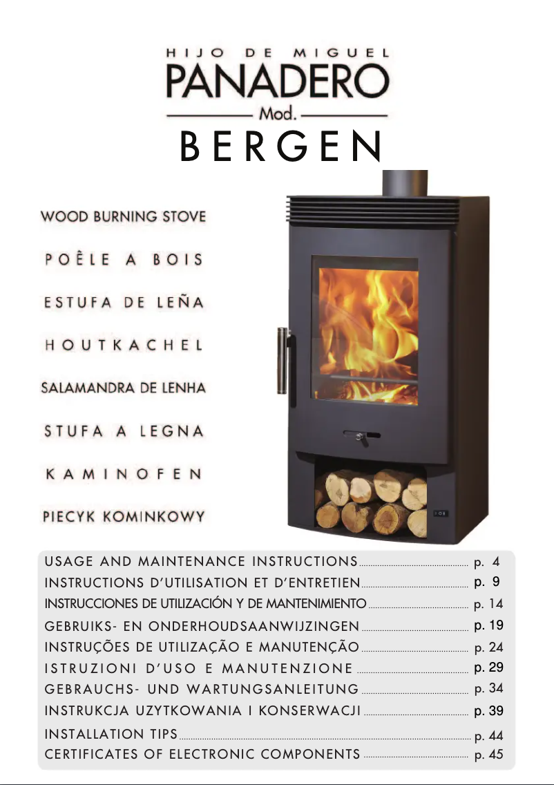 Page n°1 - Manuel utilisateur Panadero Bergen