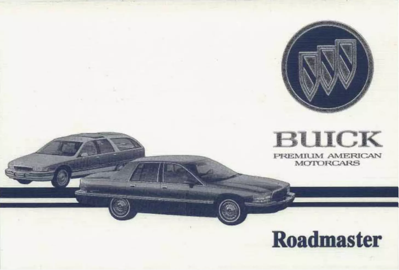 Page 1 de la notice Manuel utilisateur Buick Roadmaster (1993)