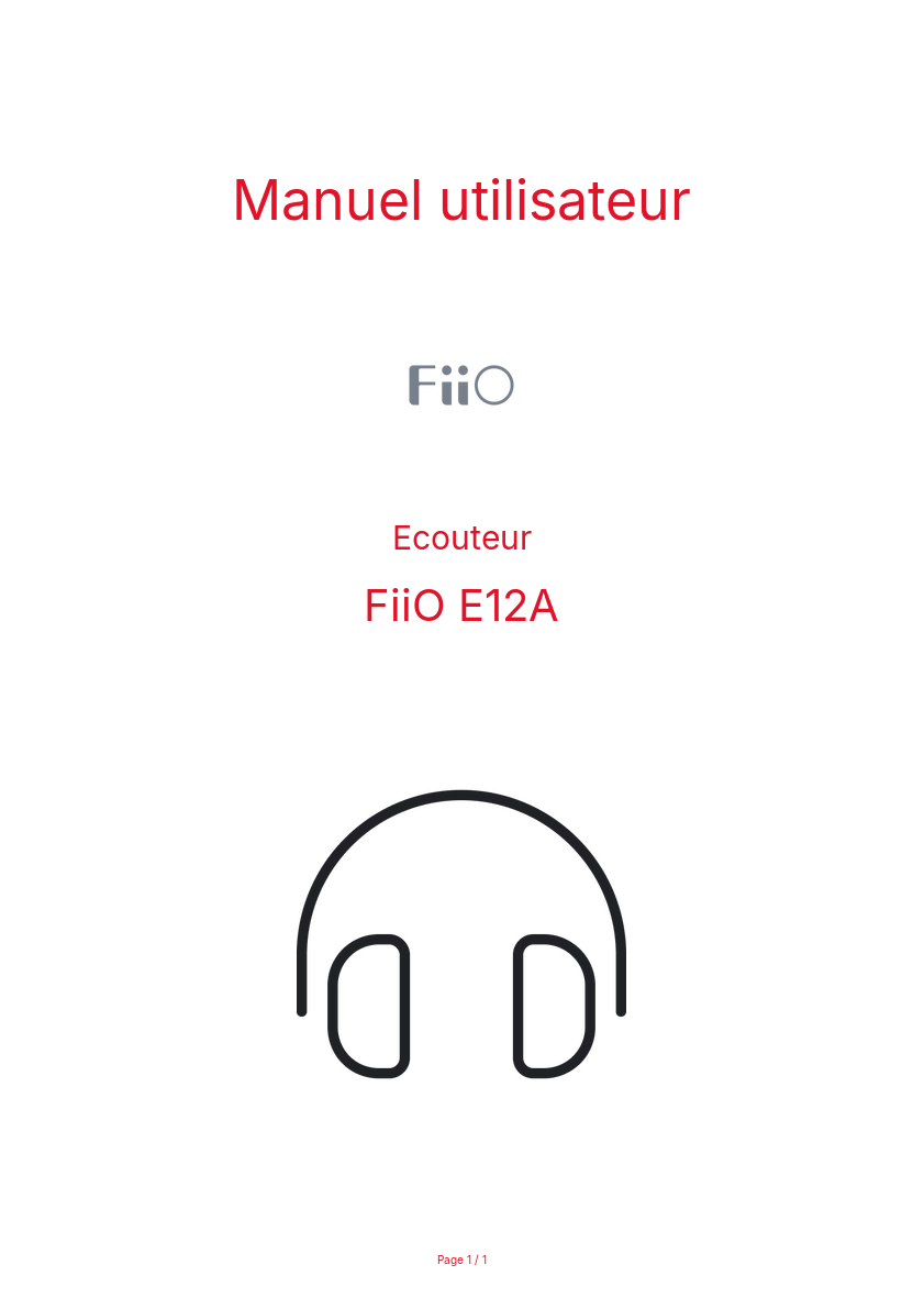 Image de la première page du manuel de l'appareil E12A