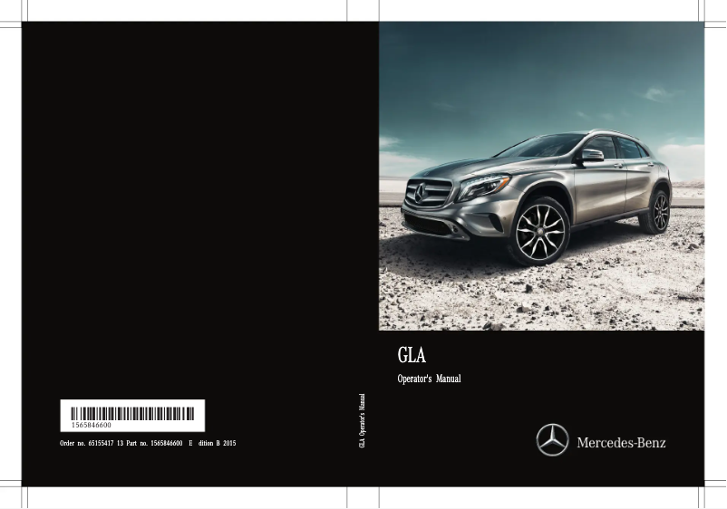 Page 1 de la notice Manuel utilisateur Mercedes-Benz GLA 250 (2015)