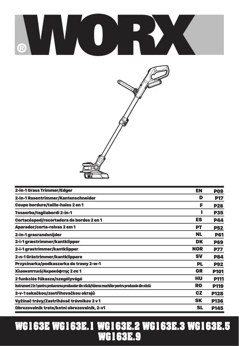 Page 1 de la notice Manuel utilisateur Worx WG163E.2