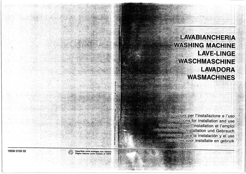 Image de la première page du manuel de l'appareil WA807.E