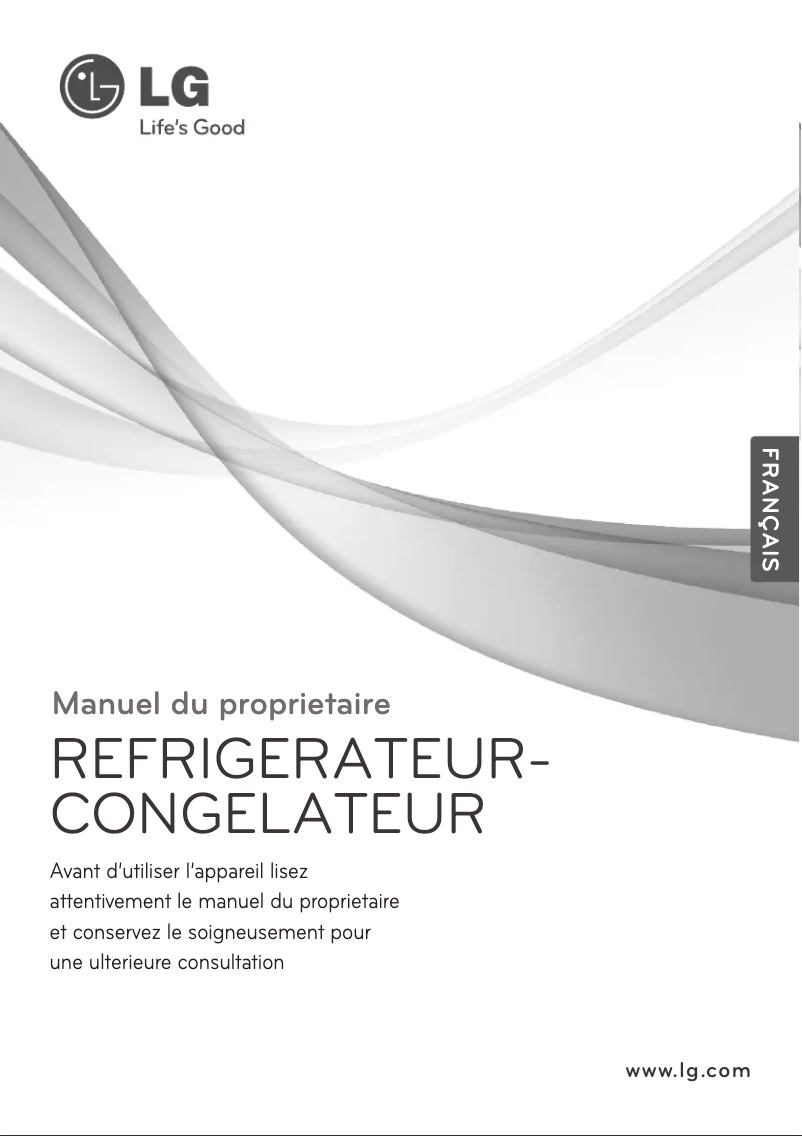 Page 1 de la notice Manuel utilisateur LG GR-V232SPV