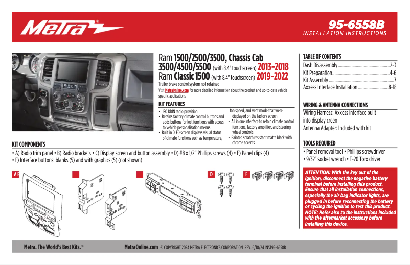 Image de la première page du manuel de l'appareil 95-6558B