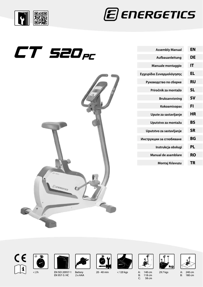 Page n°1 - Manuel utilisateur Energetics CT 520pc