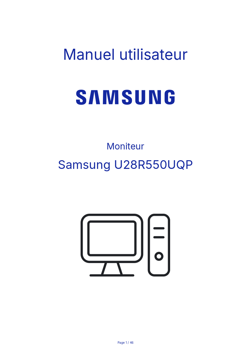 Page n°1 - Manuel utilisateur Samsung U28R550UQP