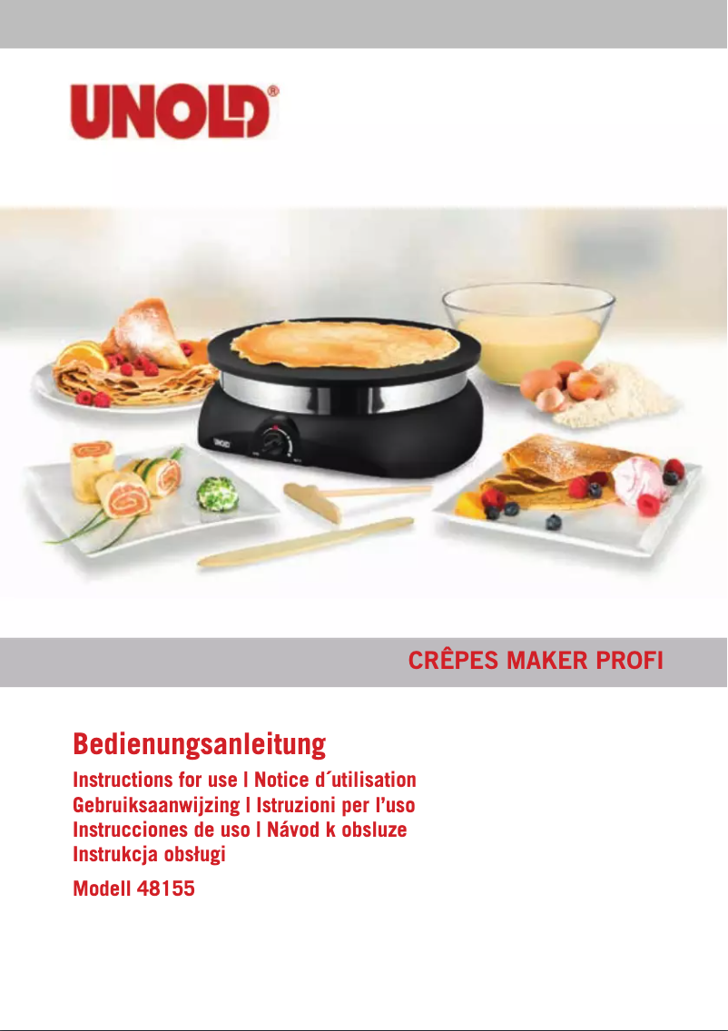 Page n°1 - Manuel utilisateur Unold Crepesmaker Pro