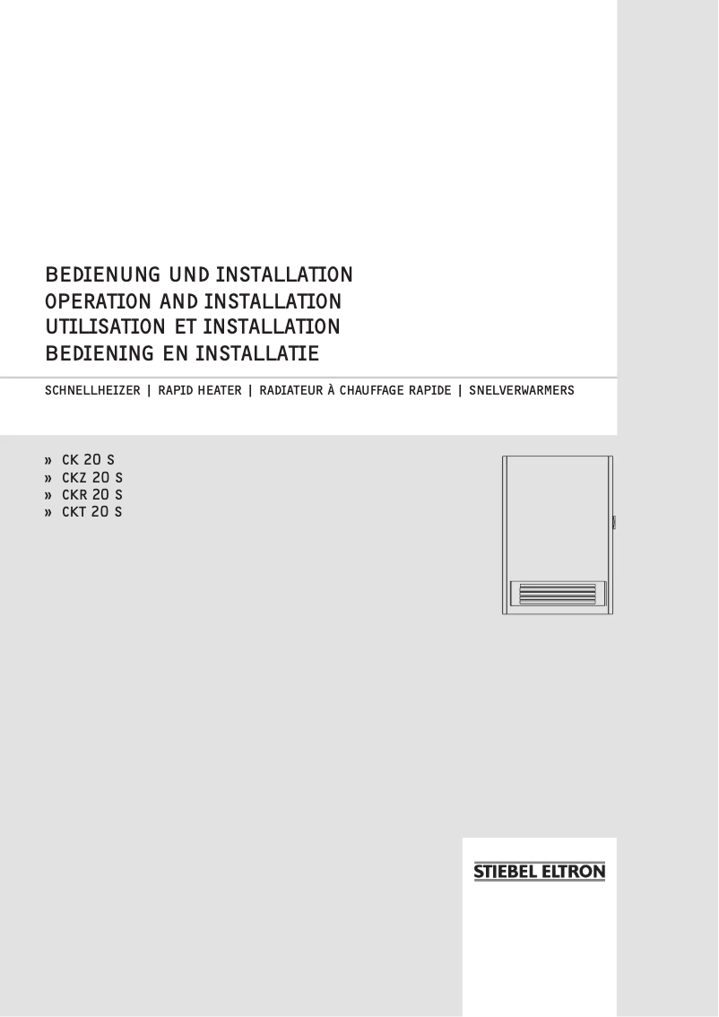 Page n°1 - Manuel utilisateur Stiebel Eltron CKR 20S