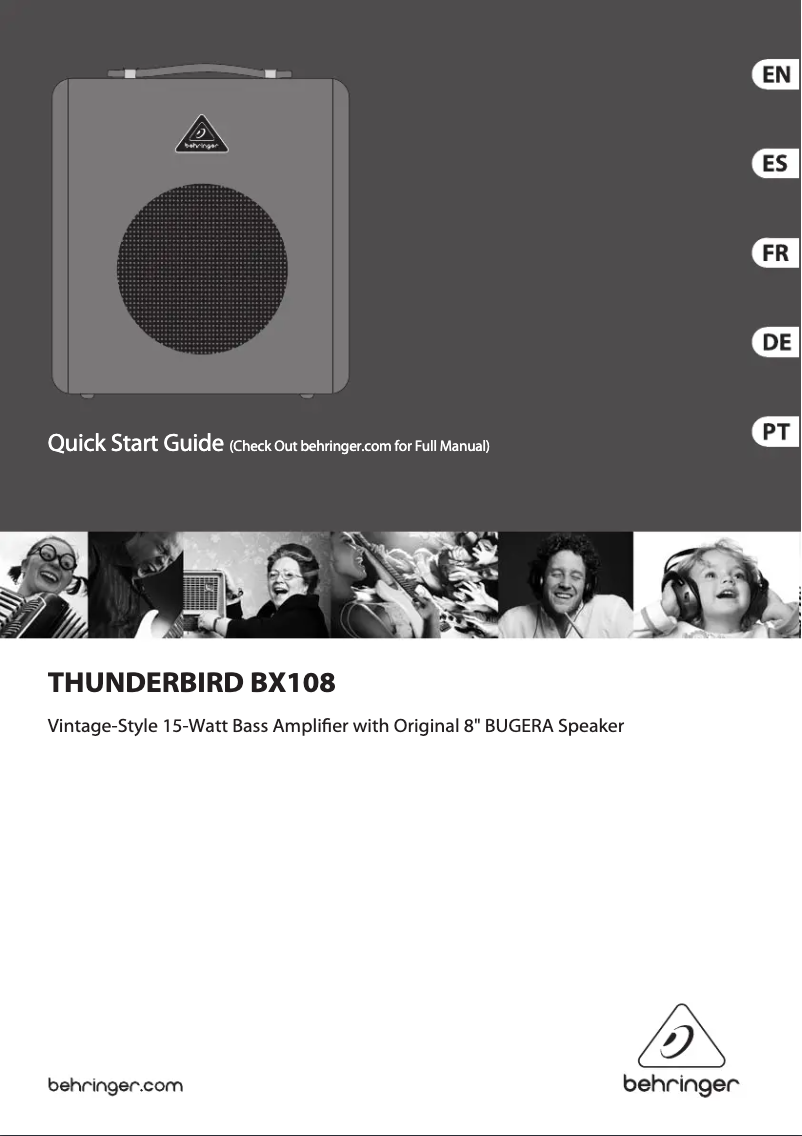 Imagen de la primera página del manual del dispositivo Thunderbird BX108
