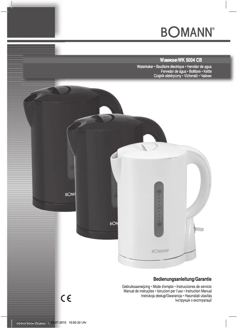 Page 1 de la notice Manuel utilisateur Bomann WK 5004 CB