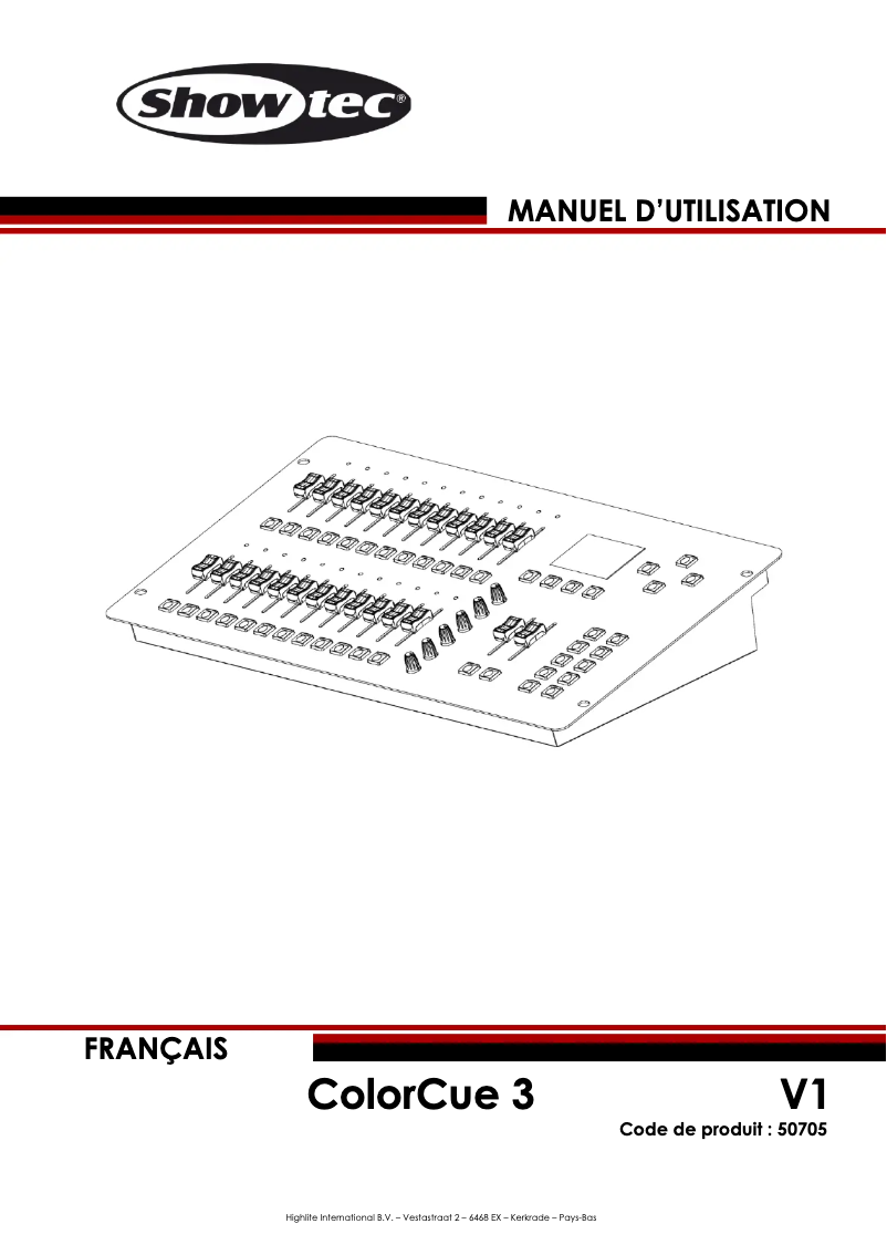 Página 1 del manual Manual de usuario Showtec ColorCue 3