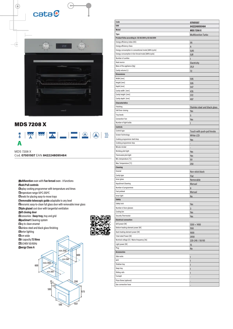 Image de la première page du manuel de l'appareil MDS 7208 X