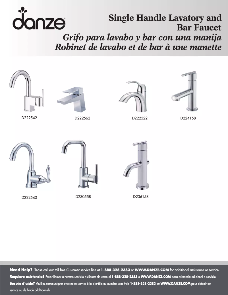 Page n°1 - Manuel utilisateur Danze D222522