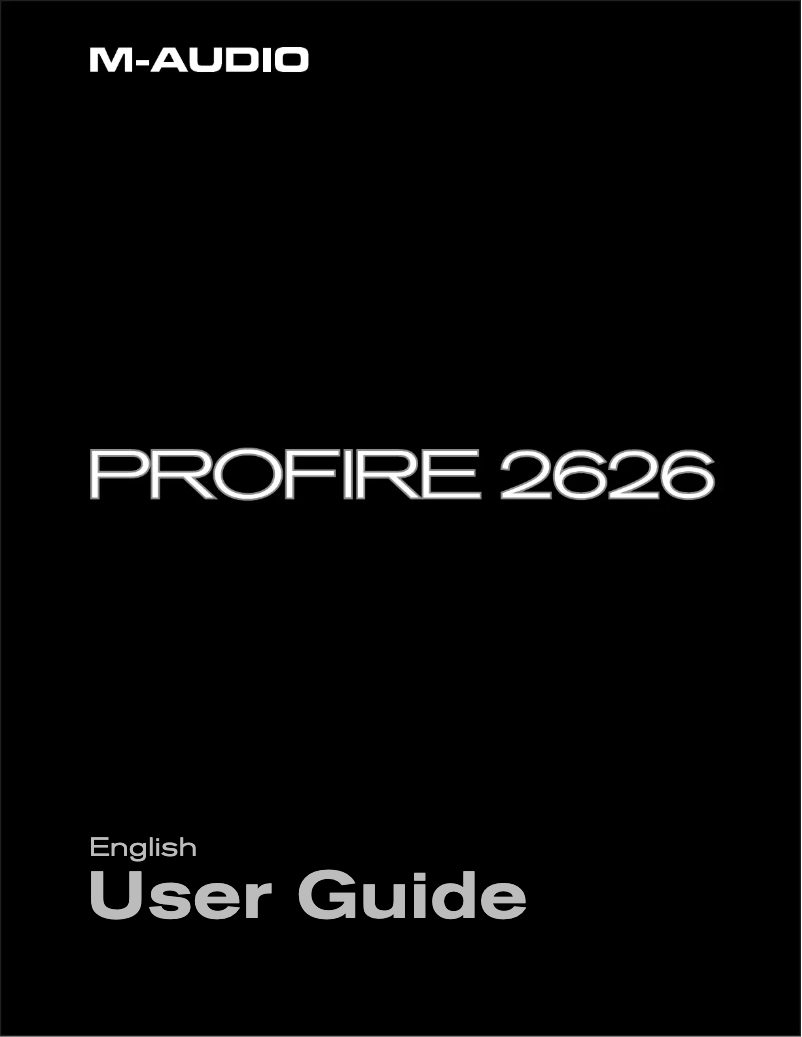 Image de la première page du manuel de l'appareil ProFire 2626