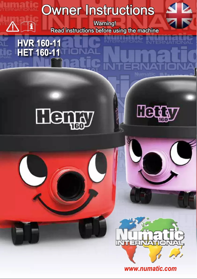 Page 1 de la notice Manuel utilisateur Numatic Henry Compact HVR 160-11