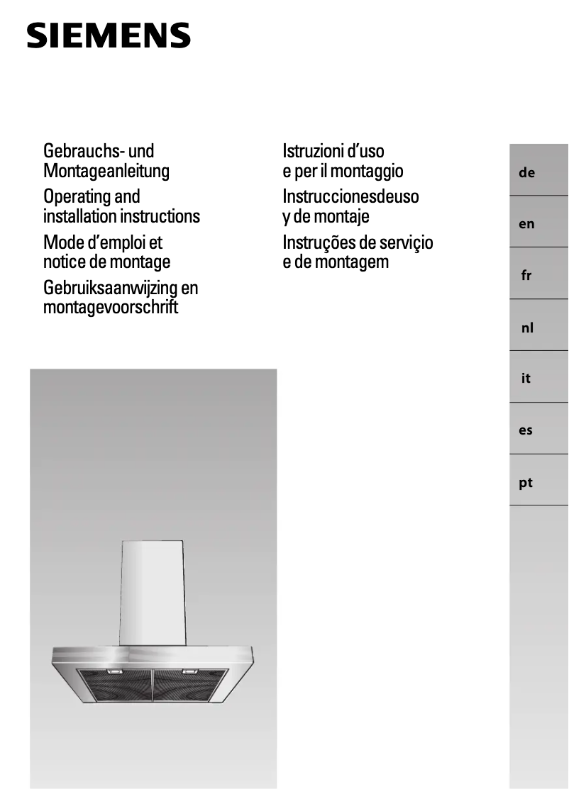 Page n°1 - Manuel utilisateur Siemens LC657BA40