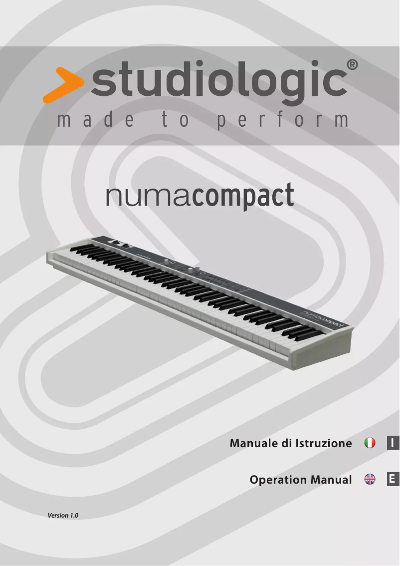 Page 1 de la notice Manuel utilisateur Studiologic Numa Compact