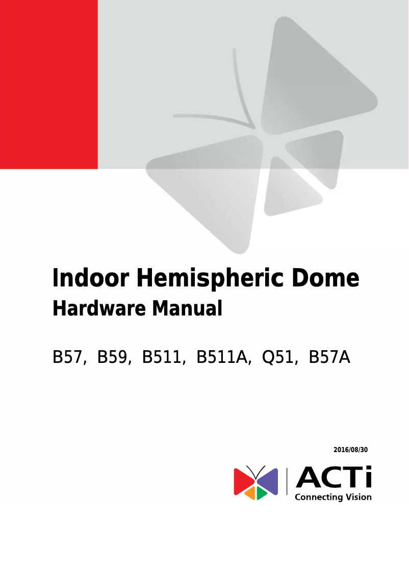 Page 1 de la notice Manuel utilisateur ACTi B57