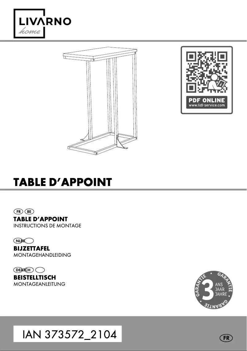 Image de la première page du manuel de l'appareil IAN 373572