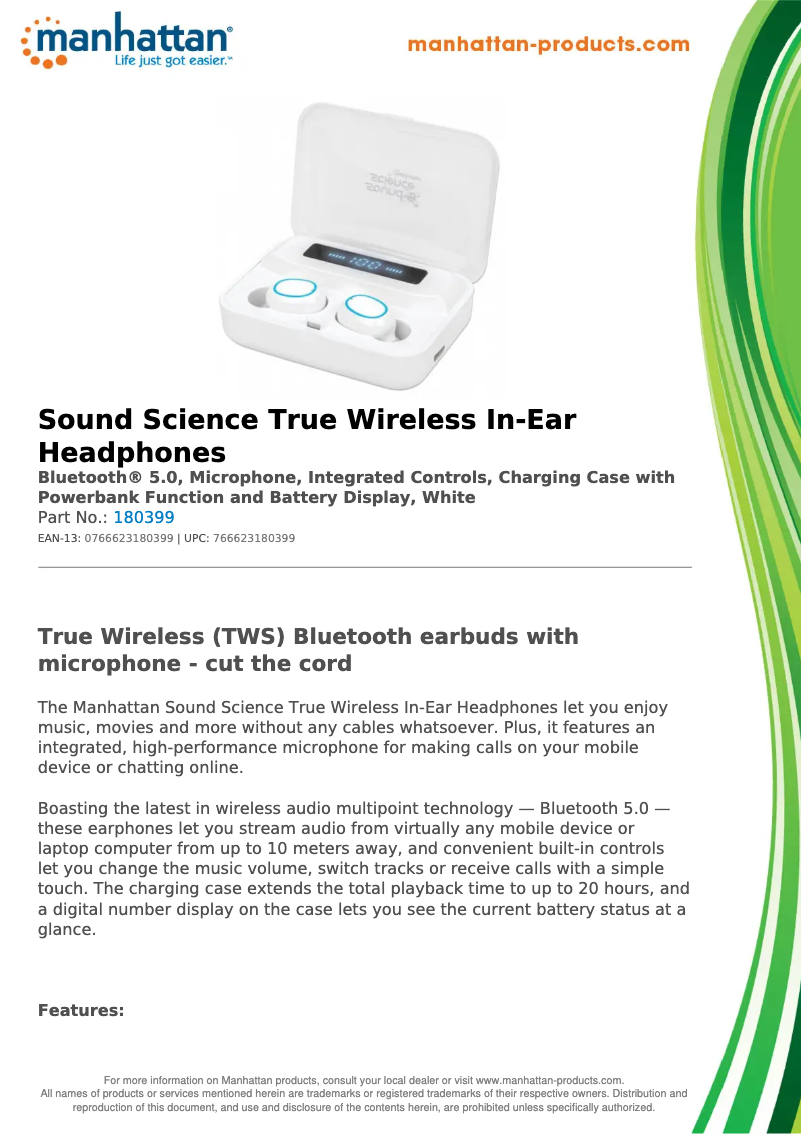 Image de la première page du manuel de l'appareil 180399