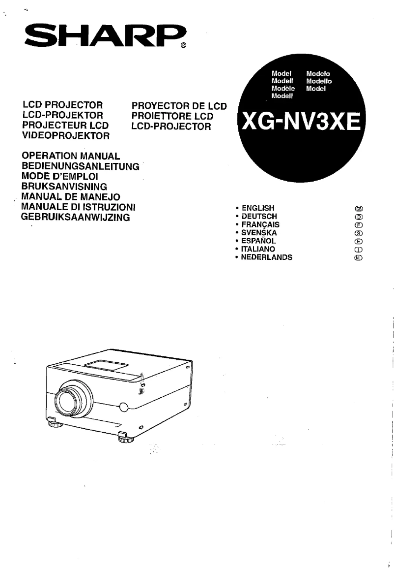 Page n°1 - Manuel utilisateur Sharp XG-NV3XE