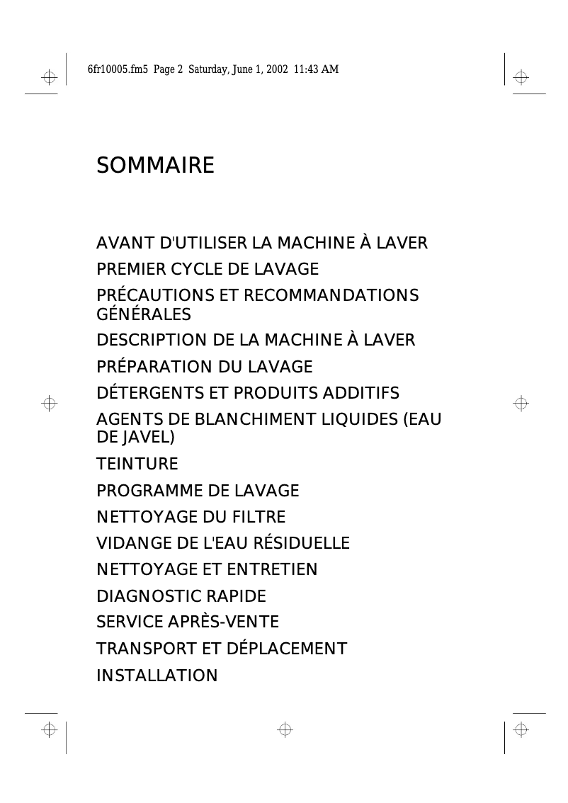 Page 1 de la notice Manuel utilisateur Laden FL 1015