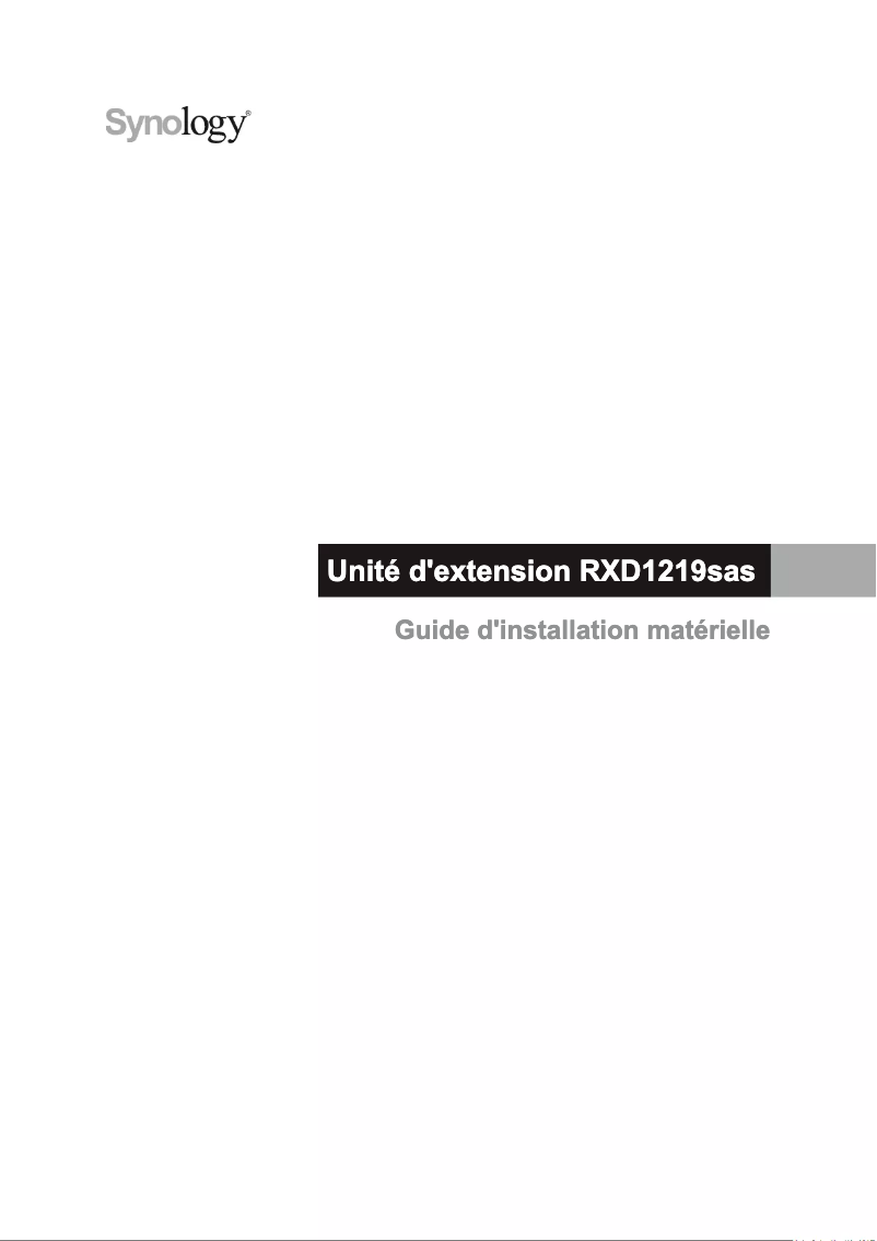 Image de la première page du manuel de l'appareil RXD1219sas