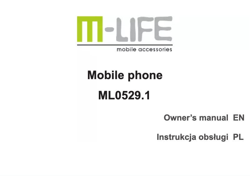 Page n°1 - Manuel utilisateur M-life ML0529