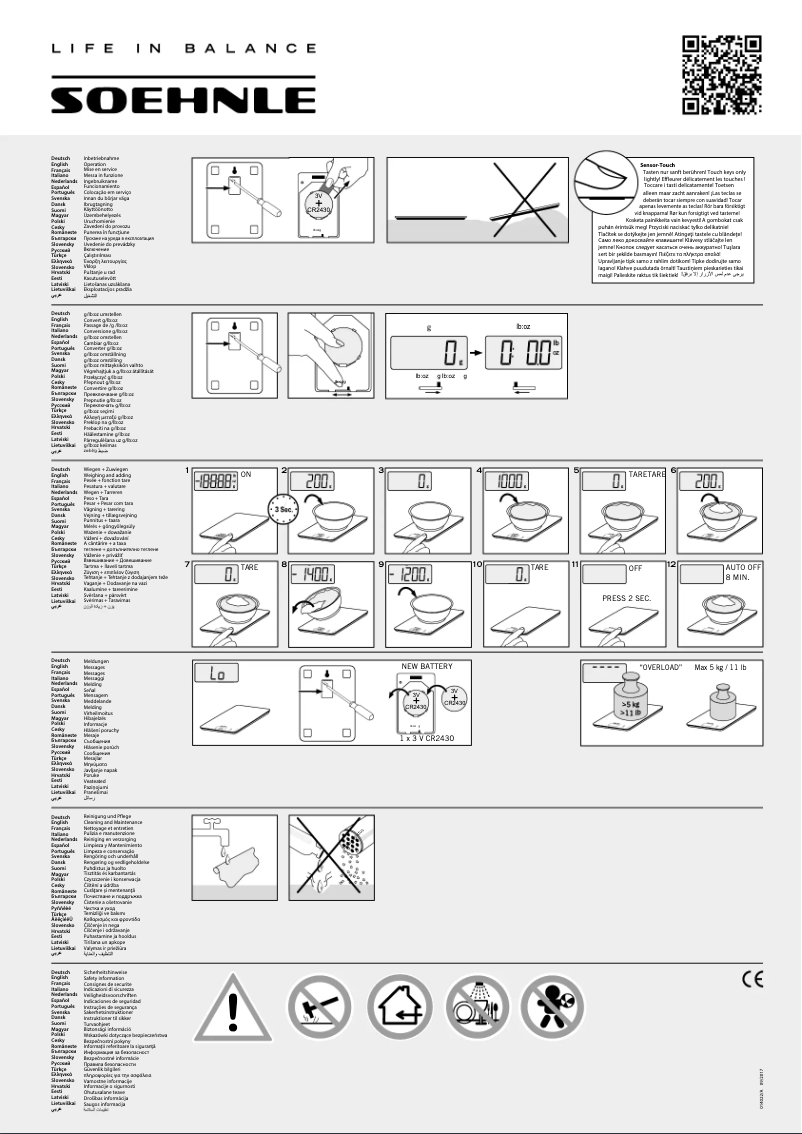 Page 1 de la notice Manuel utilisateur Soehnle Page Compact 300 61501