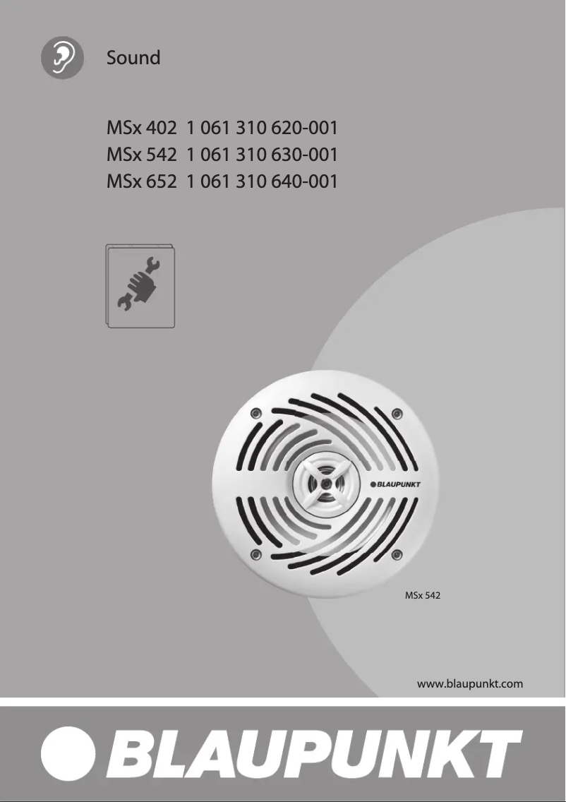 Página 1 del manual Manual de usuario Blaupunkt MSX 542