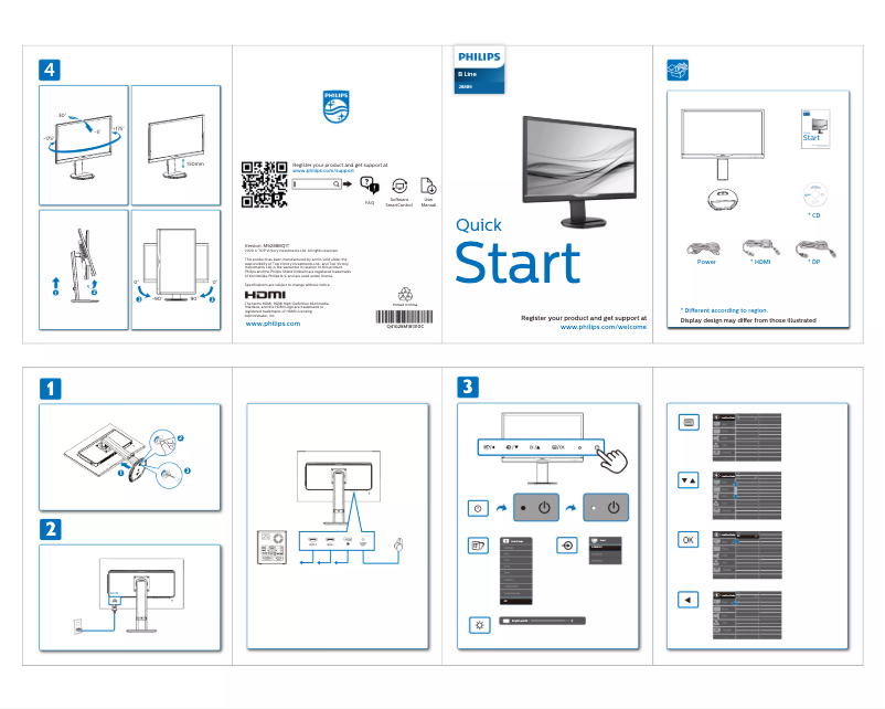Página 1 del manual Guía de inicio rápido Philips 288B9RN