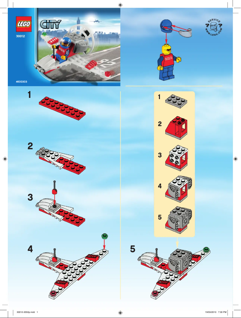 Page 1 de la notice Manuel utilisateur Lego Mini Airplane