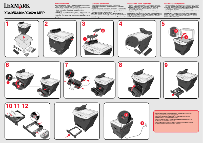 Image de la première page du manuel de l'appareil X340
