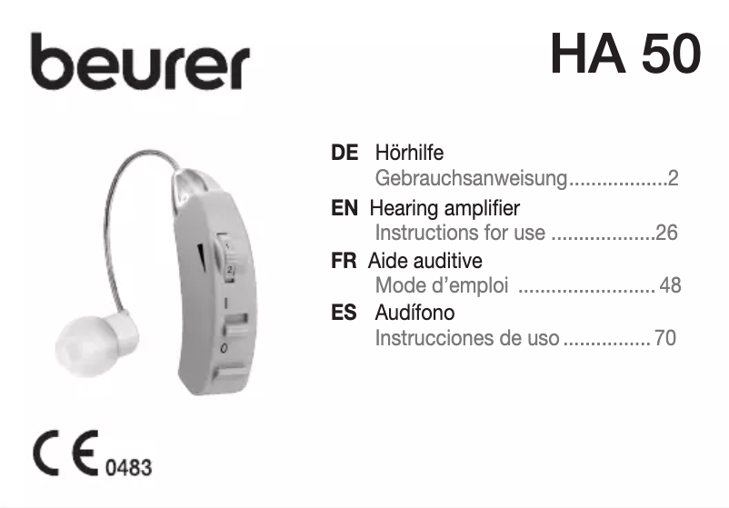 Image de la première page du manuel de l'appareil HA 50